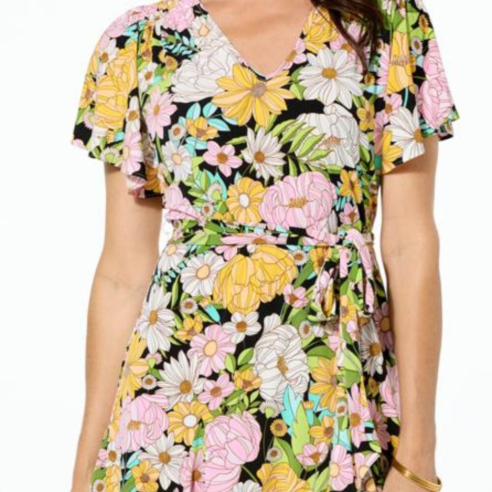 Nina Leonard Floral Dress